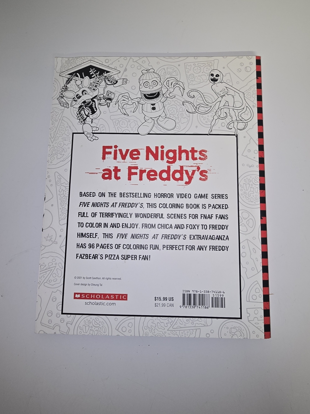 The Official Five Nights at Freddy's Coloring Book - White with Red Text - Picture 8 of 8